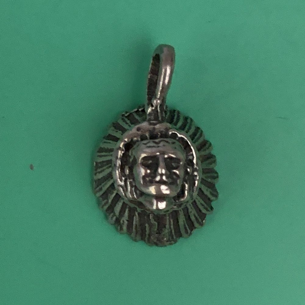 Indian Chief Sterling Silver Jewelry Charm - #southwestern